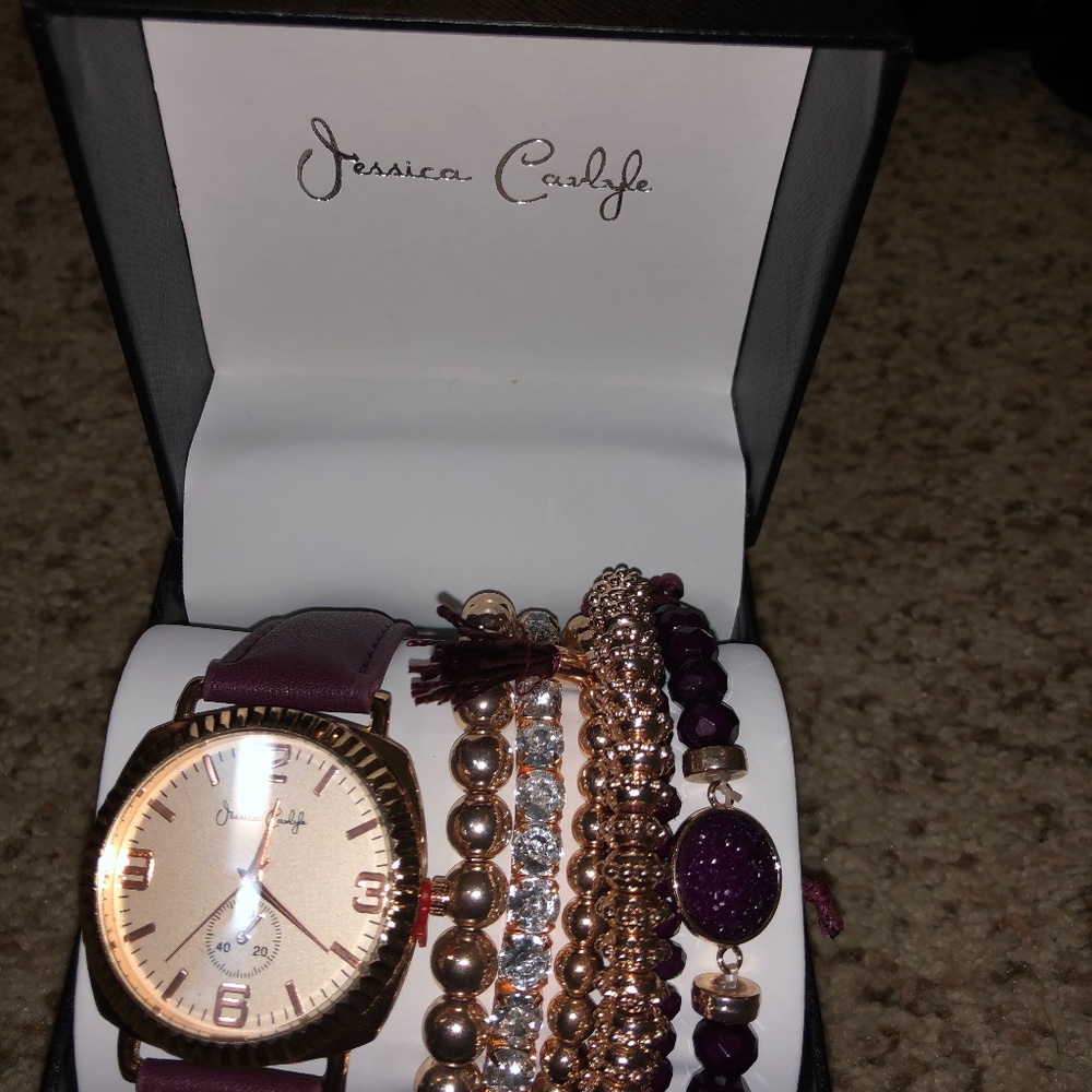 Watch and bracelets.